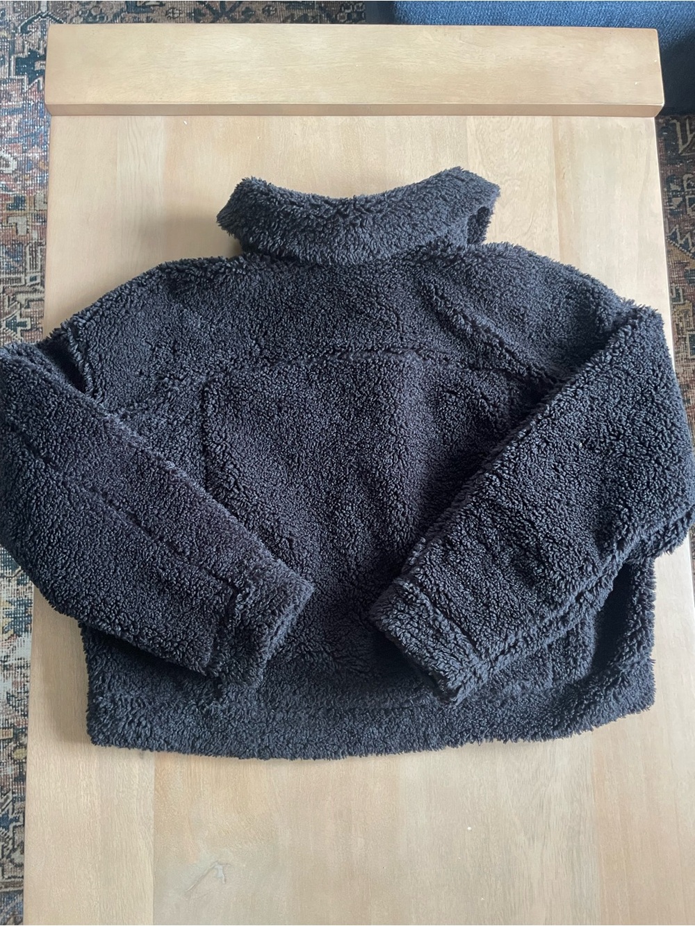Lululemon Textured Fleece Button Jacket Black - Picture 6 of 10